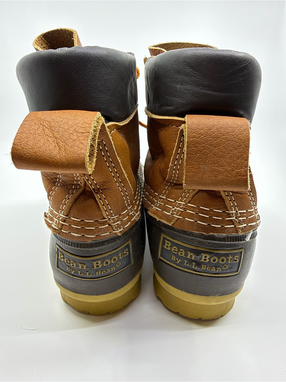 Vintage L.L. Bean Women’s 6" Leather Duck Boots Tan/Brown Size 7M (Style 29306) - Picture 4 of 9